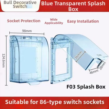 Bull Πίνακας Διακοπτών-Υποδοχών με διευρυμένη προστατευτική κάλυψη, αδιάβροχο και ανθεκτικό στη σκόνη κουτί — F03, 235, Σειρά 03, Εγκατάσταση Ming, Προστασία περιβλήματος 100