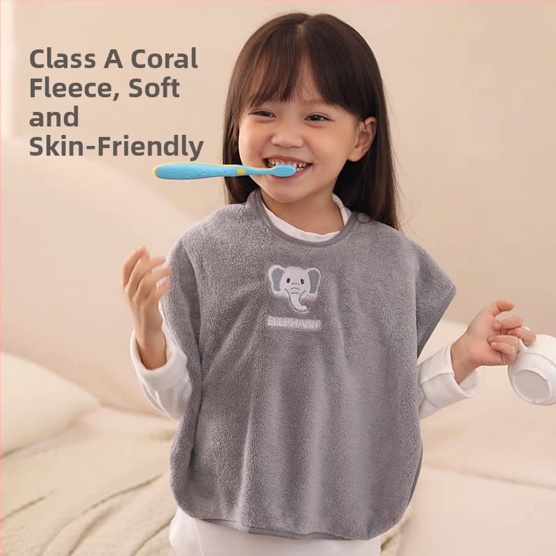 Παιδική πετσέτα-ποδιά για πλύσιμο - Πολυλειτουργική πετσέτα προσώπου, αδιάβροχη και αντοχή σε λεκέδες, ύφασμα βελούρ, πολυεστέρας, για ηλικίες 3–8 ετών