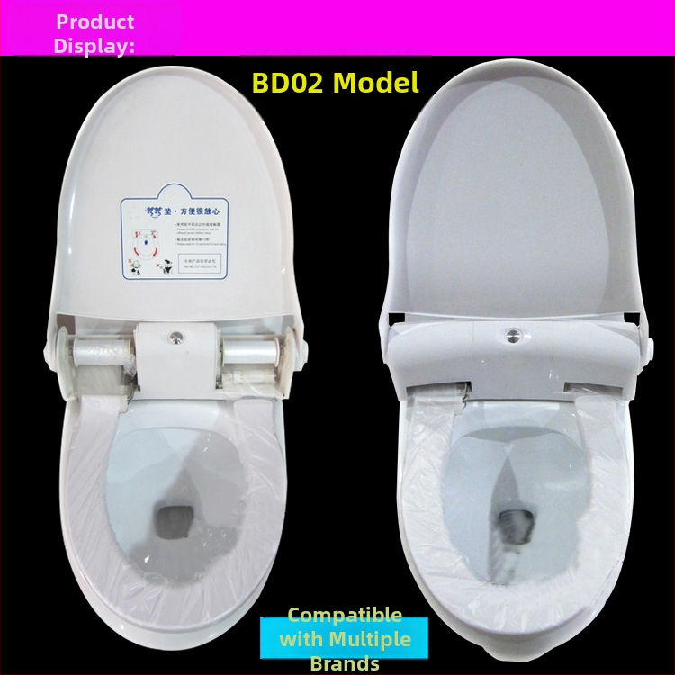 Jednorazová ochrana na toaletný sedák – plastový PE film, značka Rotating pad, kartón 277×277×123 mm