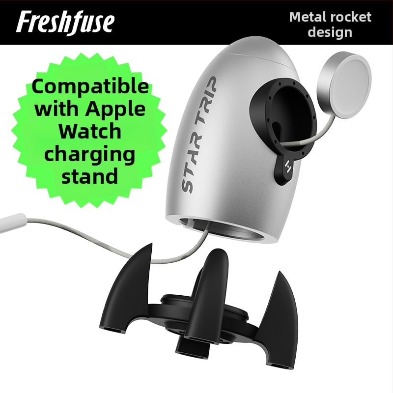Stanica na nabíjanie Apple Watch z leteckého hliníka s silikónovým podstavcom, kompatibilná s Apple Watch, 254 g