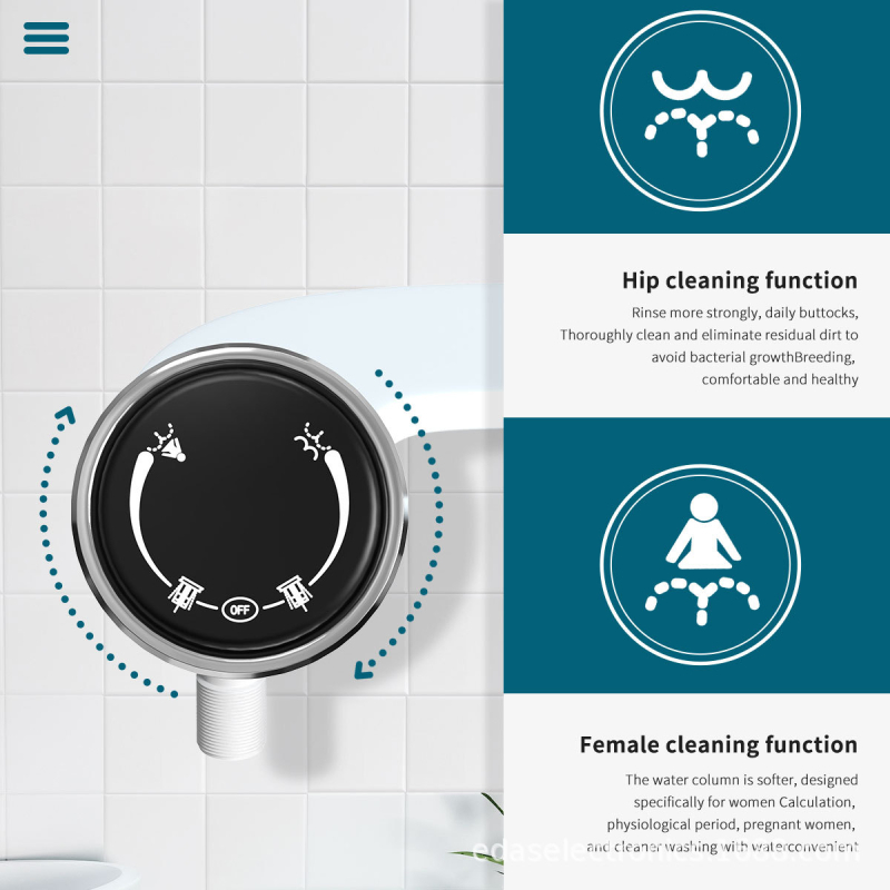 Bidet WC sjedalo, neelektrično, s dvostrukim mlazom toplom i hladnom vodom; ABS materijal, marka Idas, dvodjelni set