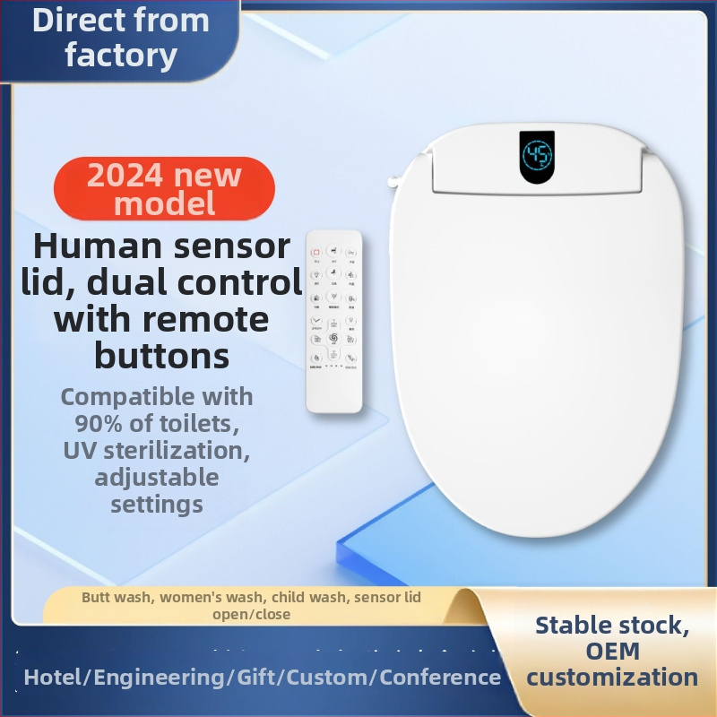 Inteligentné veko na WC s okamžitým ohrevom, senzorové otváranie, umývanie pre ženy, vykurovanie sedadla, sušenie teplým vzduchom, nastaviteľná teplota vody a tlak, samočistiaca tryska, deodorácia, 220V, model HDJ133A