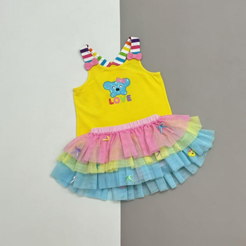 Dječja plisirana suknja u japanskom stilu, 100% pamuk, za djevojčice 3–8 godina, ljeto 2025