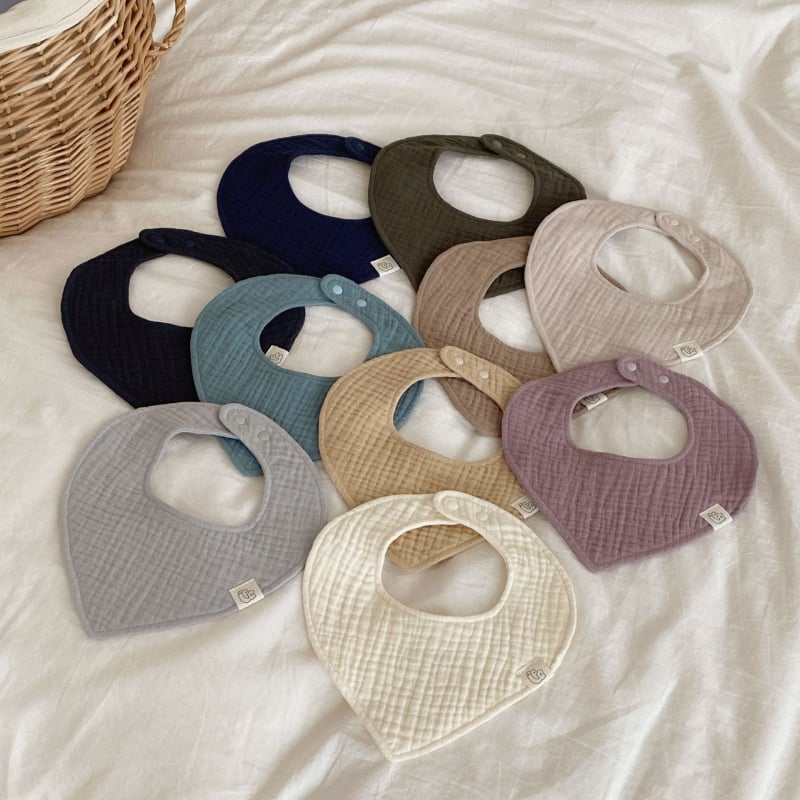 Μπιμπ για μωρά, βαμβακερή γάζα, απορροφητικό, αναπνέει (0–1 ετών, unisex)