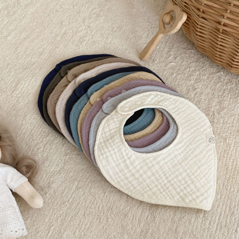 Μπιμπ για μωρά, βαμβακερή γάζα, απορροφητικό, αναπνέει (0–1 ετών, unisex)