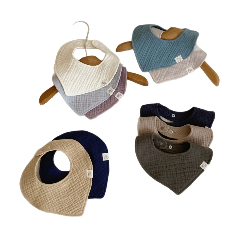 Μπιμπ για μωρά, βαμβακερή γάζα, απορροφητικό, αναπνέει (0–1 ετών, unisex)