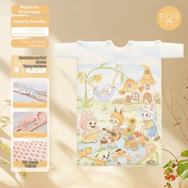 Παιδικός υπνόσακος / κάλυμμα κατά κλωτσιών - Υφασμάτινο από 100% βαμβάκι, βάρος 1.6–2 kg, μάρκα Butterfly Baby, γέμισμα: Άλλο, στυλ: Καρτούν