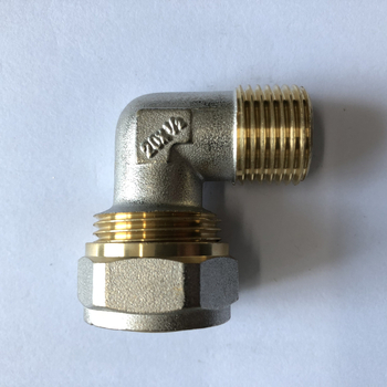 Αλουμινιο-πλαστικά εξαρτήματα σωλήνων: γωνιακός συνδεσμός και T-σύνδεσμος με εσωτερικές και εξωτερικές βίδες, παραμετροποίηση κατά παραγγελία