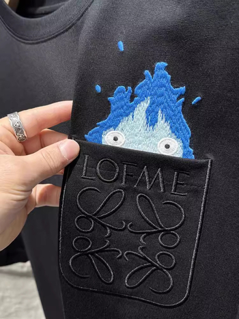Muški pamukasti T‑shirt s dugim rukavima i ležernom krojem, okrugli izrez, vezenje, FOG fashion serija, težina tkanine 250–300 g
