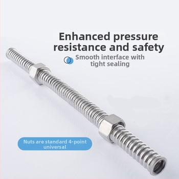 304 oceľový ohýbaný hadicový kábel pre bojler – vstup/výstup vody, model 16.8, výbušne odolná a trvácna