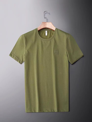 Muško T‑shirt s izšivanjem, okrugli izrez, kratki rukavi, slim fit, pamuk-mješavina
