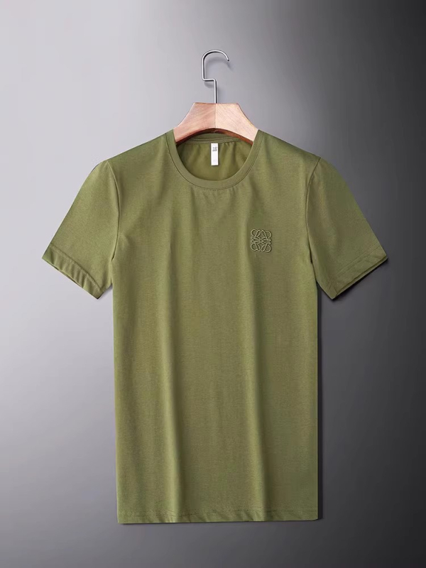 Muško T‑shirt s izšivanjem, okrugli izrez, kratki rukavi, slim fit, pamuk-mješavina