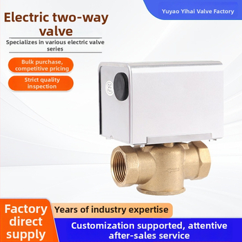 Yihai elektrický dvojcestný ventil, závitové pripojenie, konštrukcia priamy prechod, guľový typ, médium studená a horúca voda