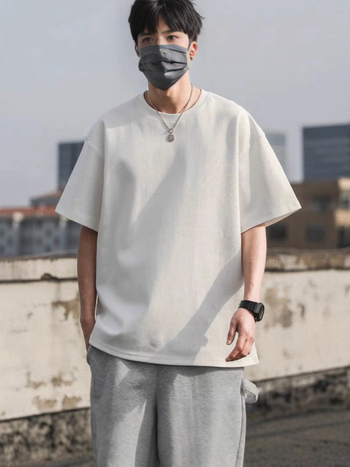 Unisex pamučna kratka T-majica, slobodan kroj, okrugli izrez, ljetni hongkonški gradski stil, casual majica