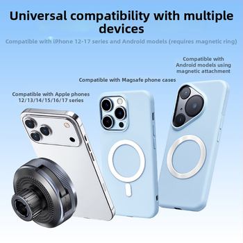 MagSafe безжично автомобилно държател с база с 17 мм сферична глава, 15W бързо зареждане, прибиращ се USB-C кабел, вакуумна чашка за монтиране на табло с клип за въздух, RGB осветление с включване/изключване