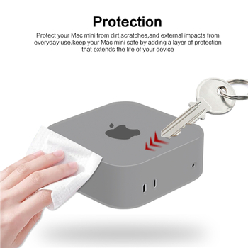 Szilikon védőburkolat a 2024-es Mac minihez, M4/M4 Pro, ütésálló és porálló, MCMEME márka, kompatibil más Apple modellekkel