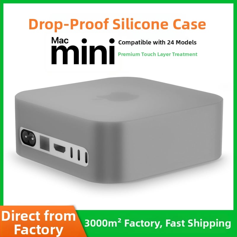 Szilikon védőburkolat a 2024-es Mac minihez, M4/M4 Pro, ütésálló és porálló, MCMEME márka, kompatibil más Apple modellekkel
