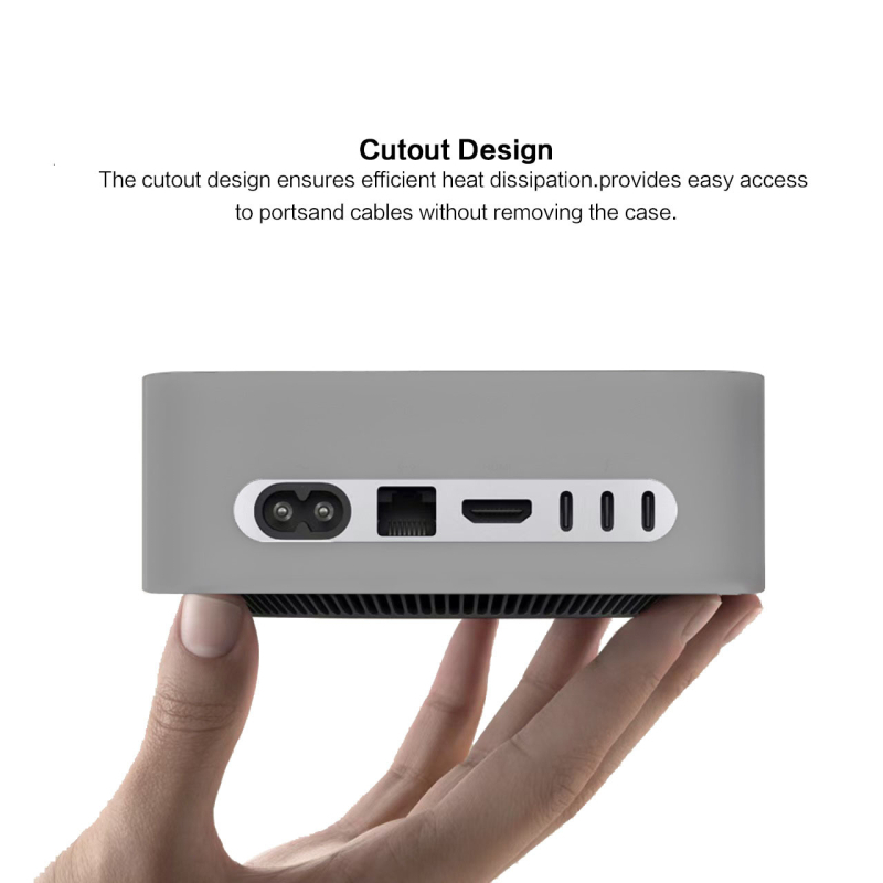 Szilikon védőburkolat a 2024-es Mac minihez, M4/M4 Pro, ütésálló és porálló, MCMEME márka, kompatibil más Apple modellekkel