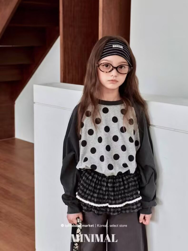 Suknja za djevojčice u korejskom stilu, pamuk s mrežastim uzorkom, za dob 3–8 godina