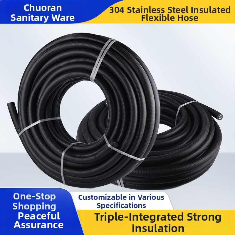 304 ανοξείδωτος κυματοειδής σωλήνας με μόνωση για ηλιακό θερμοσίφωνο, είσοδος και έξοδος ζεστού και κρύου νερού