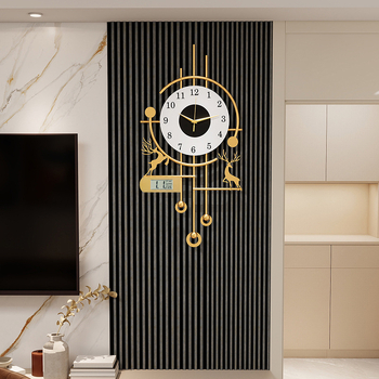 Ρολόι τοίχου για σαλόνι, ορθογώνιο, μονοπρόσωπο, κίνηση quartz Seiko, με μπαταρία, μοντέλο 01