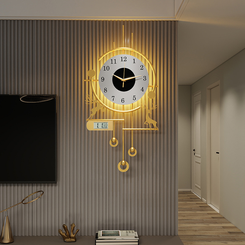 Ρολόι τοίχου για σαλόνι, ορθογώνιο, μονοπρόσωπο, κίνηση quartz Seiko, με μπαταρία, μοντέλο 01