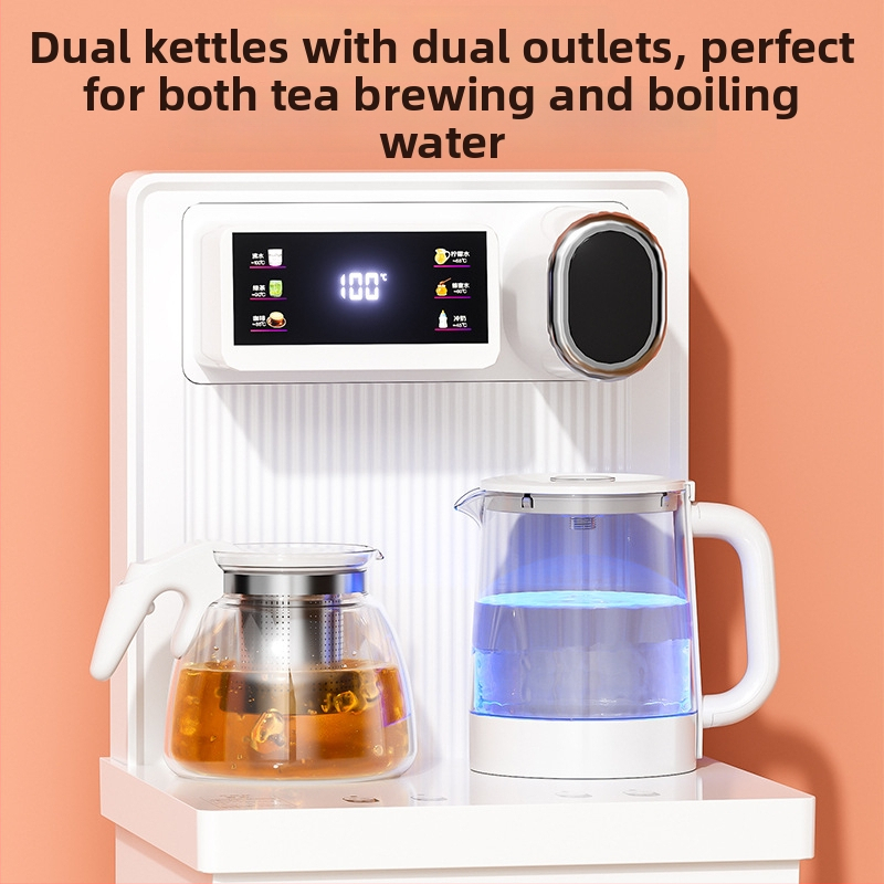 Умна машина за чай бар за дома с долен резервоар за вода, модел 2025, гореща и студена вода, многофункционална, напълно автоматичен диспенсър за вода с гласово управление