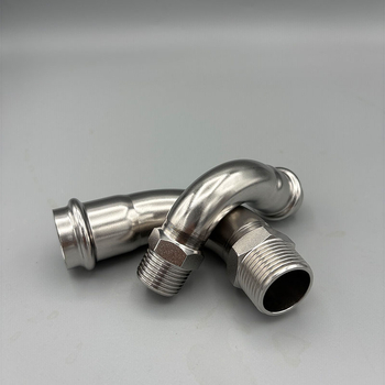 Ανοξείδωτος σωληνώσεων εξαρτήματα ύδατος – 90° εξωτερική βιδωτή γωνία, συμπιεζόμενος συνδετήρας, 304/316L, αντοχή σε υψηλές θερμοκρασίες