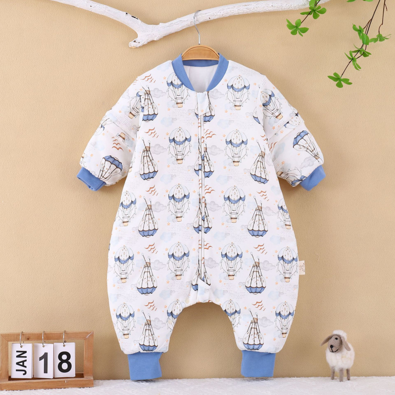 Παιδική πυτζάμα-σάκος ύπνου με αποσπώμενα μανίκια, 100% βαμβάκι, ελαφρύ πάπλωμα