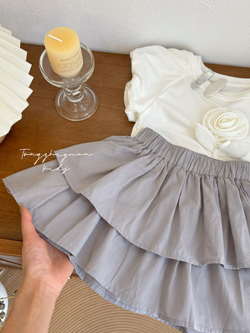 Принцес стил плисирана мини пола за момичета, 100% памук, за деца на възраст 3-8 години, пролет 2025