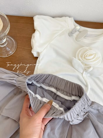 Принцес стил плисирана мини пола за момичета, 100% памук, за деца на възраст 3-8 години, пролет 2025