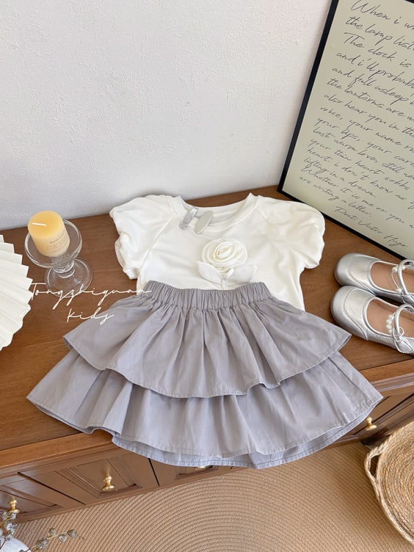 Принцес стил плисирана мини пола за момичета, 100% памук, за деца на възраст 3-8 години, пролет 2025