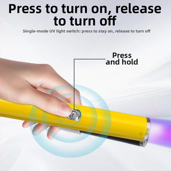Χειροκίνητος UV φακός για τον εντοπισμό υπολειμμάτων φυτοφαρμάκων σε λαχανικά – 3W UV LED, IP65, εμβέλεια 5 m, μπαταρία 18650
