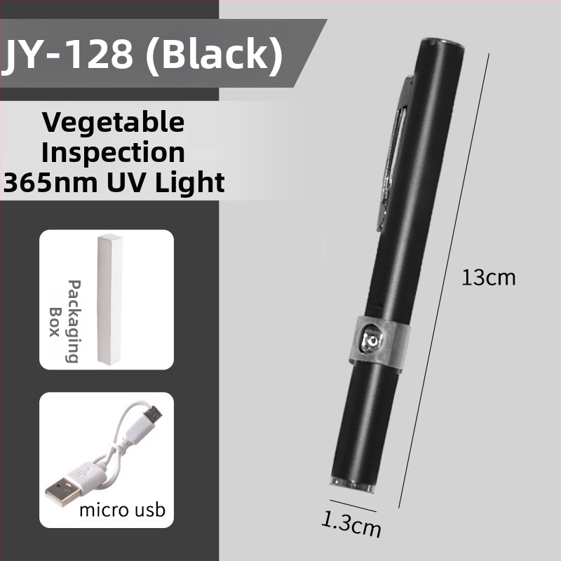 Χειροκίνητος UV φακός για τον εντοπισμό υπολειμμάτων φυτοφαρμάκων σε λαχανικά – 3W UV LED, IP65, εμβέλεια 5 m, μπαταρία 18650