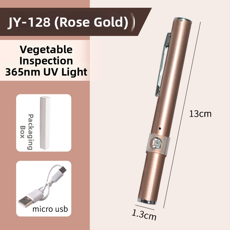 Χειροκίνητος UV φακός για τον εντοπισμό υπολειμμάτων φυτοφαρμάκων σε λαχανικά – 3W UV LED, IP65, εμβέλεια 5 m, μπαταρία 18650