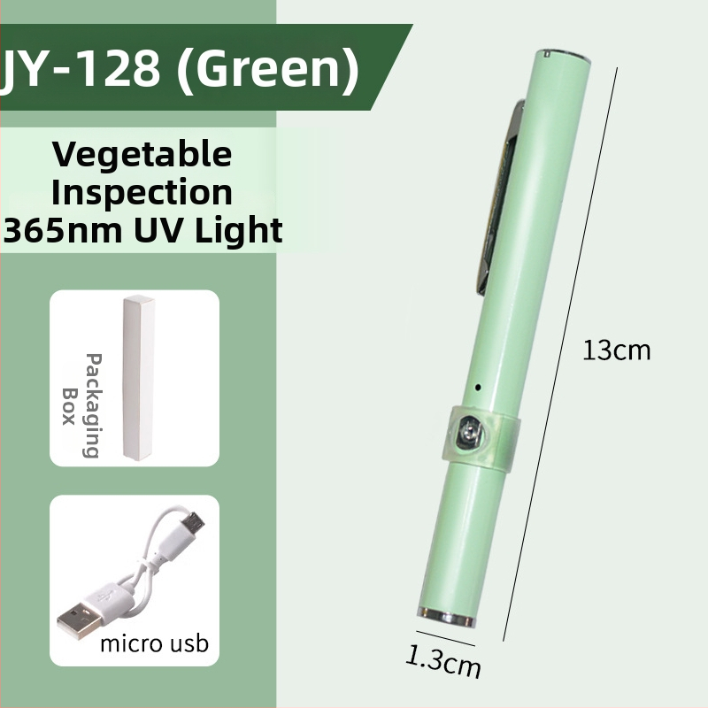 Χειροκίνητος UV φακός για τον εντοπισμό υπολειμμάτων φυτοφαρμάκων σε λαχανικά – 3W UV LED, IP65, εμβέλεια 5 m, μπαταρία 18650