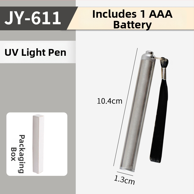 Χειροκίνητος UV φακός για τον εντοπισμό υπολειμμάτων φυτοφαρμάκων σε λαχανικά – 3W UV LED, IP65, εμβέλεια 5 m, μπαταρία 18650