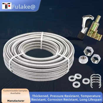 Εύκαμπτος σωλήνας εισόδου θερμοσίφωνα για ζεστό και κρύο νερό, από ανοξείδωτο χάλυβα 304, με παχυσμένες βιδωτές άκρες