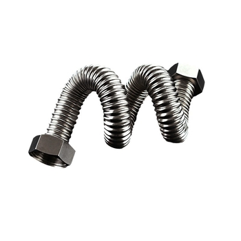 Εύκαμπτος σωλήνας εισόδου θερμοσίφωνα για ζεστό και κρύο νερό, από ανοξείδωτο χάλυβα 304, με παχυσμένες βιδωτές άκρες