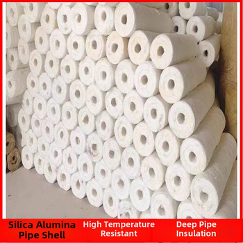 Ανοικτής άκρης αυτοκόλλητος σωλήνας μόνωσης από αλουμινιοσιλικατικό υλικό με υαλοβάμβακα για ατμούς, υψηλή θερμοκρασία, πυροπροστασία