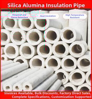 Ανοικτής άκρης αυτοκόλλητος σωλήνας μόνωσης από αλουμινιοσιλικατικό υλικό με υαλοβάμβακα για ατμούς, υψηλή θερμοκρασία, πυροπροστασία