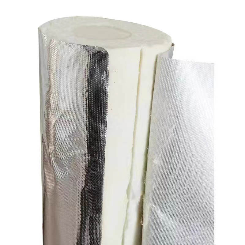 Ανοικτής άκρης αυτοκόλλητος σωλήνας μόνωσης από αλουμινιοσιλικατικό υλικό με υαλοβάμβακα για ατμούς, υψηλή θερμοκρασία, πυροπροστασία