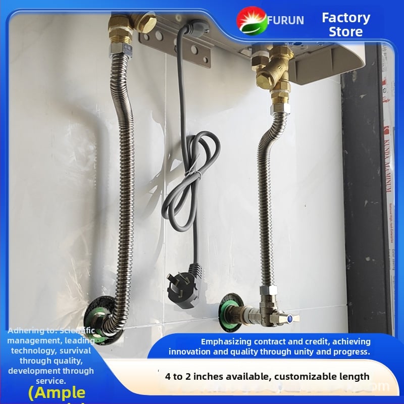 Fu Run 304 ανοξείδωτος σωλήνας εισόδου για ηλιακό θερμοσίφωνο, κατάλληλος για boiler εγκατεστημένο σε τοίχο και σωληνώσεις ζεστού και κρύου νερού στην κουζίνα και στο μπάνιο.