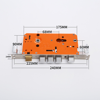 Σώμα κλειδαριάς πόρτας, προσαρμοζόμενο, σίδηρος με γλώσσα από χαλκό, μοντέρνος μινιμαλιστικός σχεδιασμός