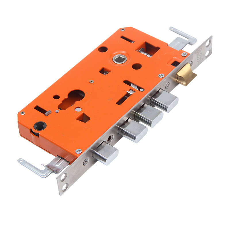 Σώμα κλειδαριάς πόρτας, προσαρμοζόμενο, σίδηρος με γλώσσα από χαλκό, μοντέρνος μινιμαλιστικός σχεδιασμός