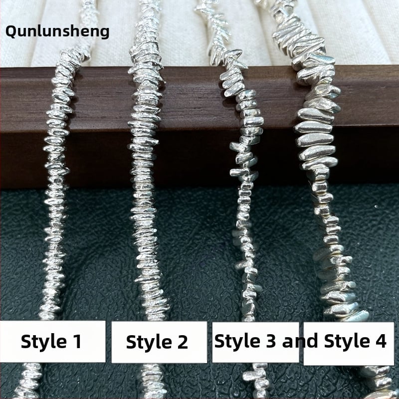 Accesorii: argint 925, mărgele libere, stil baroc, placare electroplatinare