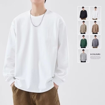 Majica s dugim rukavima, Slim Fit, jednobojna, poliester vlakno, proljeće 2025