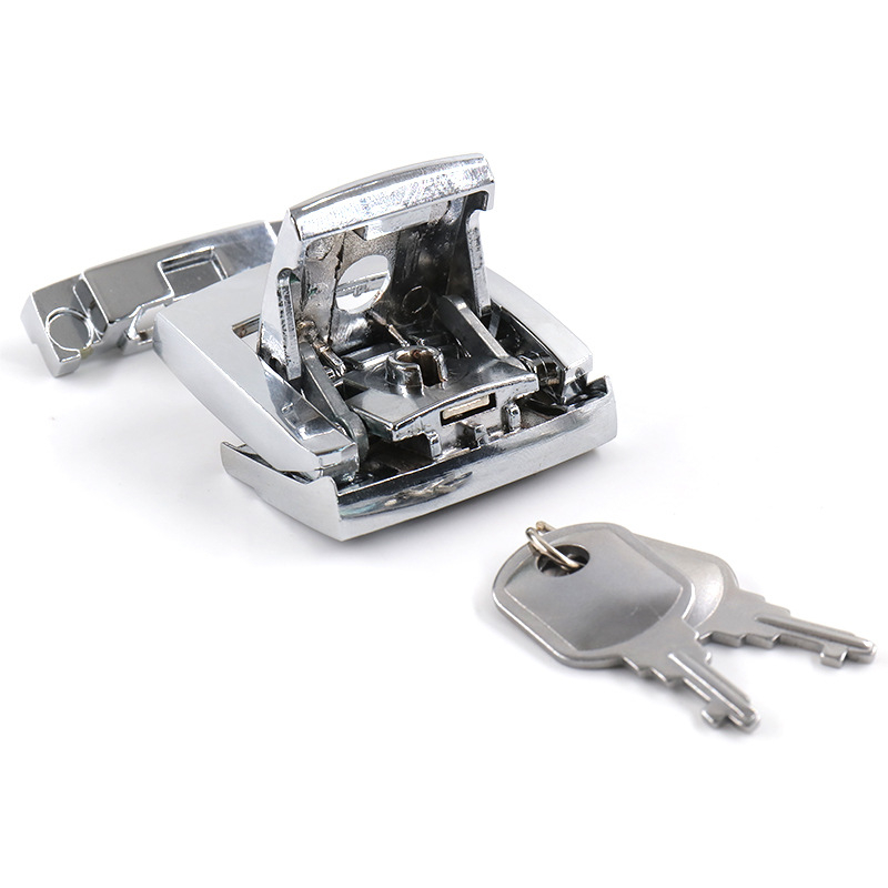 Brava za aluminijske futrole: četvrtasta brava s ključem, legura Dafang, model A1133, marka Tujin, namijenjeno aluminijskim futrolama, kozmetičkim kutijama i kutijama za alat, težina 94.2 g
