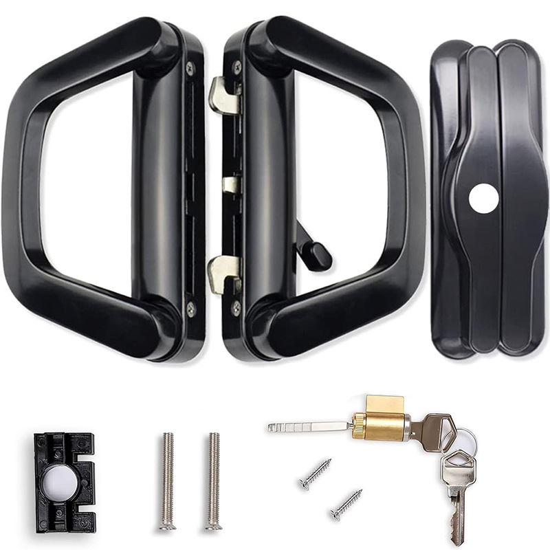 Brava za klizna vrata s kukom – dvostrana, od cinkovog legura, model Bilateral butt hook lock, modern stil jednostavnosti