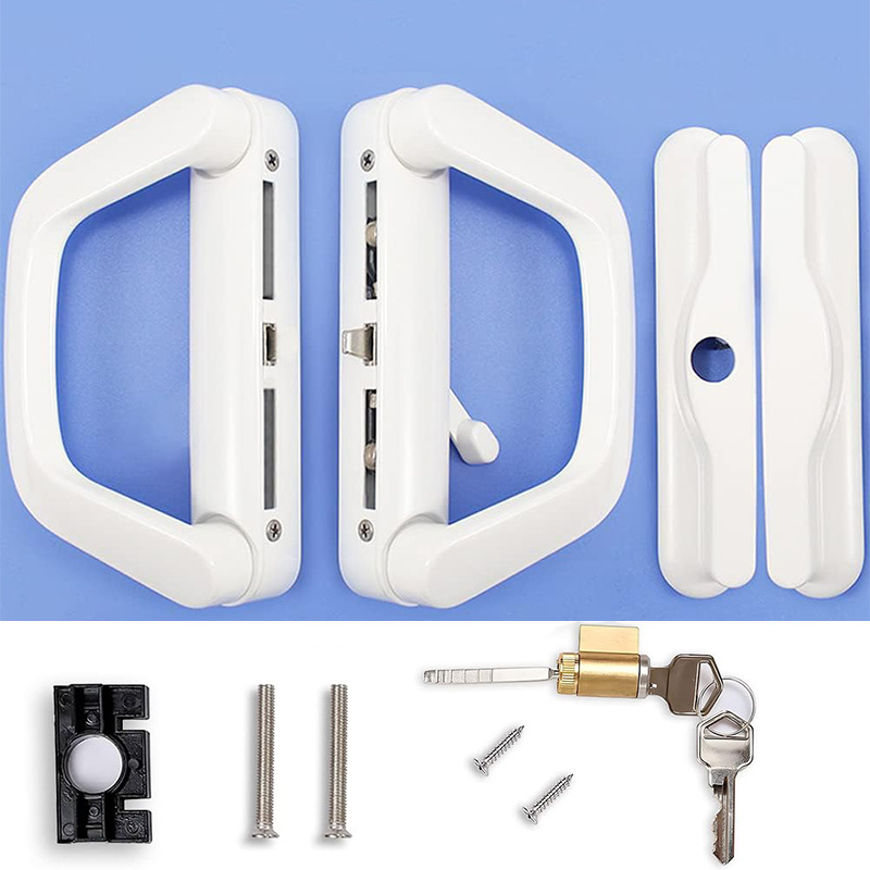 Brava za klizna vrata s kukom – dvostrana, od cinkovog legura, model Bilateral butt hook lock, modern stil jednostavnosti